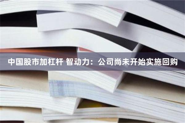 中国股市加杠杆 智动力：公司尚未开始实施回购