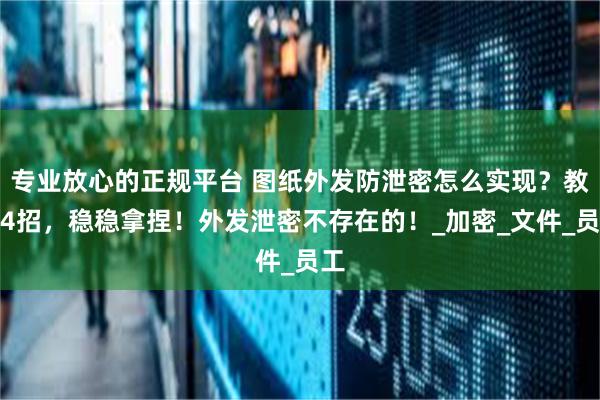 专业放心的正规平台 图纸外发防泄密怎么实现？教你4招，稳稳拿捏！外发泄密不存在的！_加密_文件_员工
