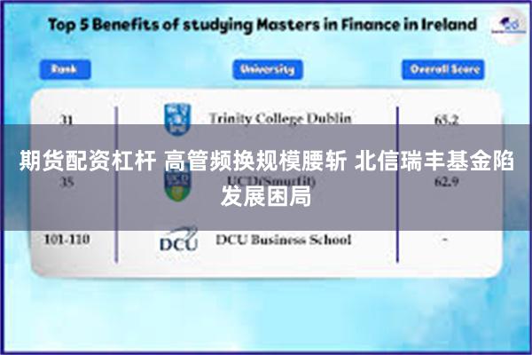 期货配资杠杆 高管频换规模腰斩 北信瑞丰基金陷发展困局
